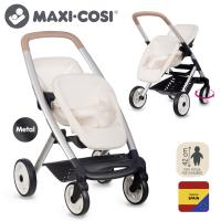 Sportovní kočárek pro panenky dvojčata Maxi Cosi béžový